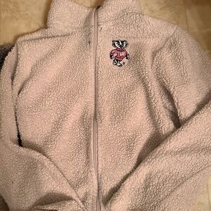 Wisconsin Badgers Gen2 Sherpa Full Zip Jacket Cream